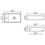 Умывальник подвесной прямоугольный (чаша справа, отверстие под смеситель слева) Element 407*217*100 Умывальник подвесной прямоугольный (чаша справа, отверстие под смеситель слева) Element 407*217*100