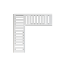 Решетка для дренажного углового желоба 75 мм, нержавеющая сталь