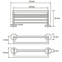 Полка для полотенец Bemeta Omega 104219072, Хром 550 мм