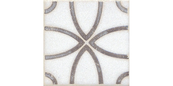 Вставка Амальфи орнамент коричневый  9,8x9,8x0,7