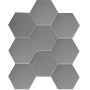 Керамическая мозаика Hexagon Big Grey Matt 95x110, Geometry