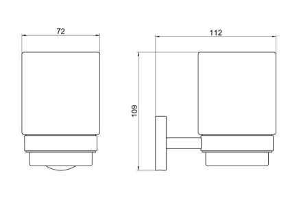 Стакан с держателем AQUATEK AQ4604CR БЕТТА
