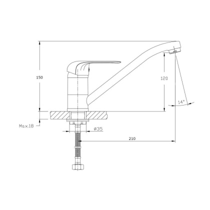Смеситель для кухонной мойки RUSH Fiji (FI1835-27) Смеситель для кухонной мойки RUSH Fiji (FI1835-27)