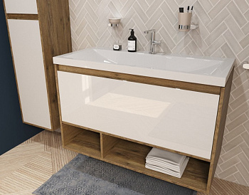 Комплект мебели Monaco Wood 1000х480 подвесной 1 ящик (ШхГхВ) 998х476х608