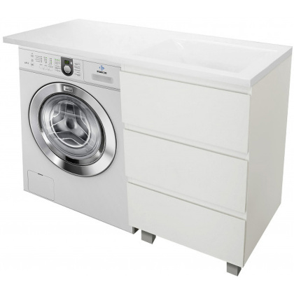 Комплект мебели Dallas Luxe 1400х482 правосторонний напольный 3 ящика (ШхГхВ) 748х476х860