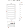 Полотенцесушитель Браво эл ТЭН 1 П 120*40 (ЛЦ4)