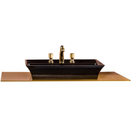 Столешница стекло 110см прямая ЗОЛОТО поталь Столешница стекло 110см прямая ЗОЛОТО поталь