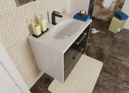 Тумба подвесная под умывальник Vegas 600х450 2 ящика (ШхГхВ) 598х446х607