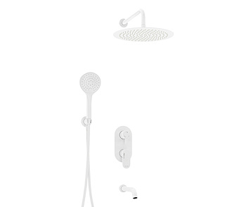 A85161 Встраиваемый комплект для ванны с верхней душевой насадкой, белыйи изливом Wasserkraft A85161 Встраиваемый комплект для ванны с верхней душевой насадкой, белыйи изливом Wasserkraft