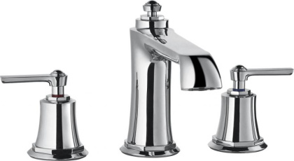 LIBERTY-F-BLS-01-W0 Смеситель для раковины на три отверстия. без донного клапана Цвет Хром 