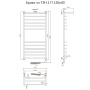 Полотенцесушитель Браво эл ТЭН 2 П 120*40 (ЛЦ4)