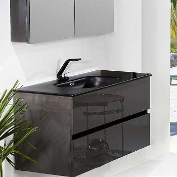 Тумба без раковины Vallessi 100*46cm АНТРАЦИТ глянец 2 полки, 837-100-A glossy Boheme Тумба без раковины Vallessi 100*46cm АНТРАЦИТ глянец 2 полки, 837-100-A glossy Boheme