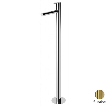 LEAF-TVP-L-PR Смеситель для раковины напольный, однорычажный без донного клапана, исполнение Sunrise PVD