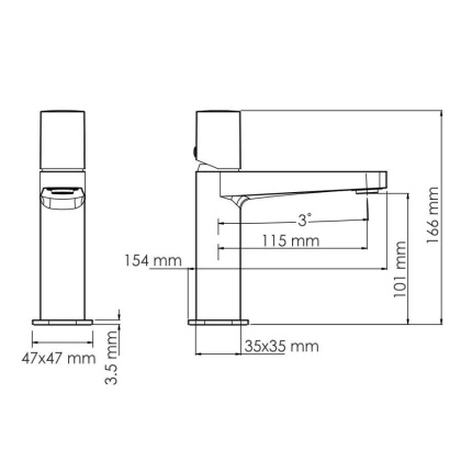 Смеситель для раковины WasserKRAFT Saale 9503 Смеситель для раковины WasserKRAFT Saale 9503