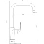 Смеситель Rossinka RS46-23 для кухни с поворотным изливом