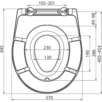 Сиденье для унитаза универсальное SOFTCLOSE со встроенным вкладышем, Дюропласт A606 AlcaPlast