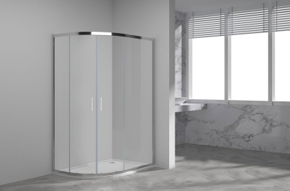 Душевой уголок Garda VSJ-1G129CL, 1200*900, хром, стекло прозрачное