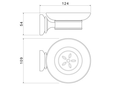 Мыльница AQUATEK, матовый черный AQ4503MB КЛАССИК