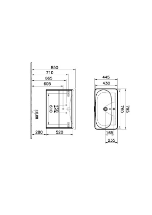 Шкаф Nest с раковиной c 2мя ящиками, 80 см, с LED подсветкой, цвет натуральная древесина Шкаф Nest с раковиной c 2мя ящиками, 80 см, с LED подсветкой, цвет натуральная древесина