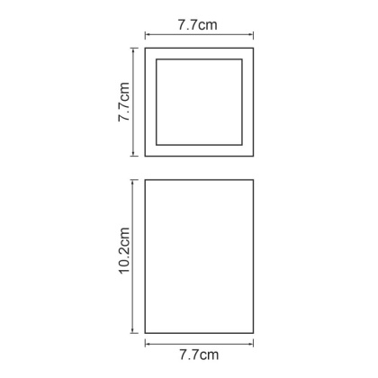 Стакан для зубных щеток Abens, 7,7х10,2х7,7 см, черный, K-3728