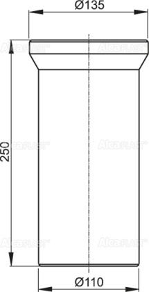 Патрубок для унитаза 250 мм