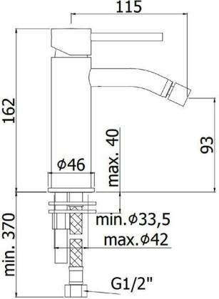 Смеситель для биде Paffoni Light LIG131NO