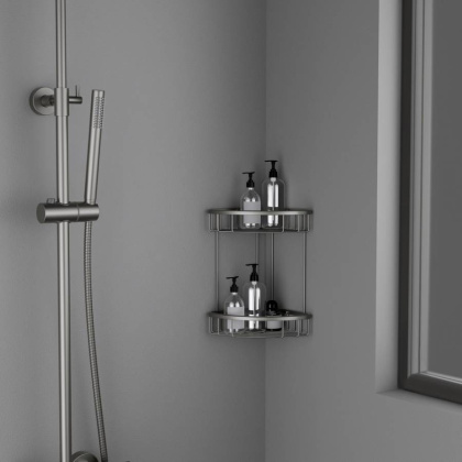 Полка угловая двойная Timo Saona 13082/18 черное золото