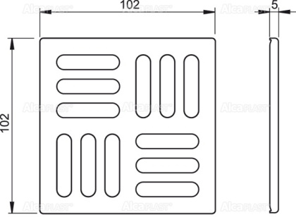 Pешетка 102×102 мм нержавеющая сталь Pешетка 102×102 мм нержавеющая сталь