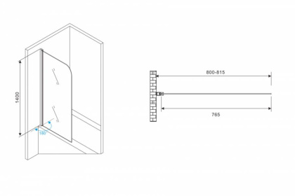 Шторка на ванну ABBER Ewiges Wasser AG52080