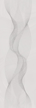 Декор Веро серый светлый глянцевый обрезной 40x120x1