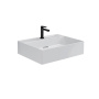 Раковина LOGICA мебельная\подвесная с одним отверстием 60, белая глянцевая