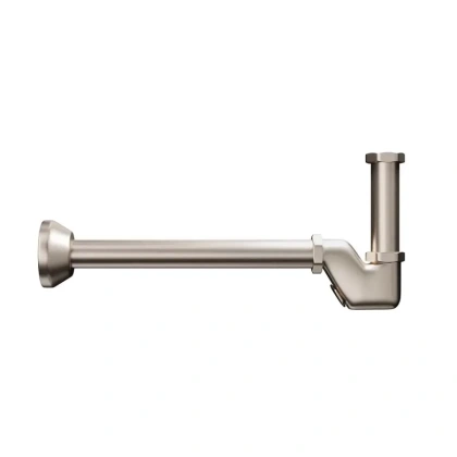 Сифон для раковины с декоративной накладкой, золотой атласный