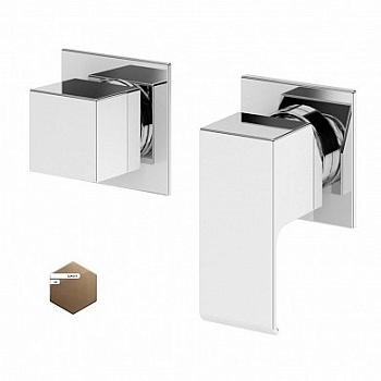 PORTA-VDIM3-M-SS Встраиваемый однорычажный смеситель с поворотном переключателем на 3 выхода, исполнение sunset