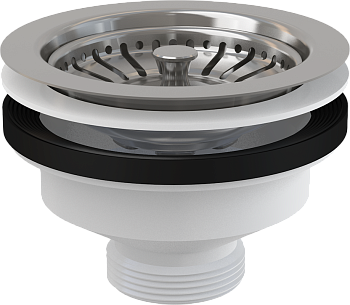 Донный клапан сифона для мойки 6/4" с нержавеющей peшeткой DN115 Донный клапан сифона для мойки 6/4" с нержавеющей peшeткой DN115