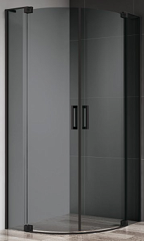 SLIDER-R2-WL/SSN-NERO Пристенные профили для распашных дверных полотен