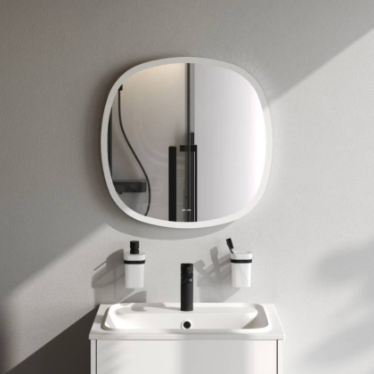 Зеркало с подсветкой AM.PM Fun M8FMOX0601WGS в ванную закругленное сенсорное, 60х60х3,5 см