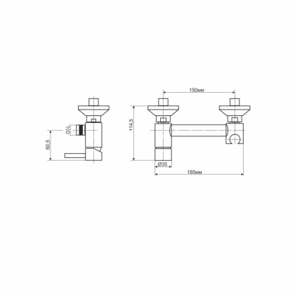 Смеситель для гигиенического душа RGW SP-201, RGW 301405201-01