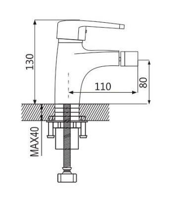 СмесительДля биделатунь, хром S5007 СмесительДля биделатунь, хром S5007