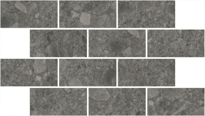 Декор Чеппо ди Гре мозаичный антрацит матовый обрезной 34,6x20x0,9