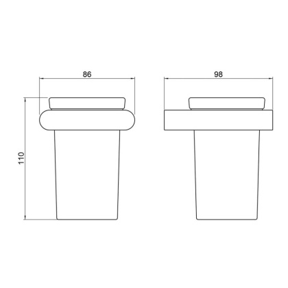 Стакан для зубных щеток Timo Luiro 18433/03 черный Стакан для зубных щеток Timo Luiro 18433/03 черный
