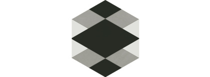 Декор 6 VT\A289\SG1010 Кальсада Черный/Белый/Серый (12см*10,4см*7мм) (45шт/0,561м2) Шестиугольник, шт