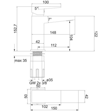 Смеситель для умывальника OMNIRES FRESH FR7110CR (хром)