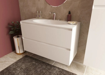 Тумба подвесная под умывальник Malta 1000х470 2 ящика (ШхГхВ) 998х466х607