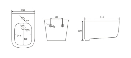 Биде подвесное AQUATEK ЛУГАНО AQ1002-00, 510*350*320 мм, цвет белый Биде подвесное AQUATEK ЛУГАНО AQ1002-00, 510*350*320 мм, цвет белый