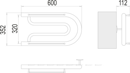 Полотенцесушитель Terminus Фокстрот (1")320х600