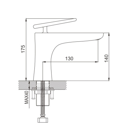 Смеситель для раковины латунь R1601Q