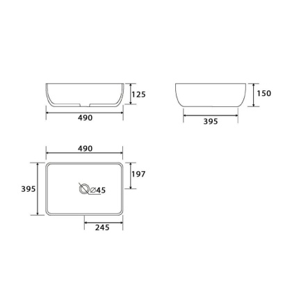 Умывальник Point Афина 50 PN43041 прямоугольный, белый Умывальник Point Афина 50 PN43041 прямоугольный, белый