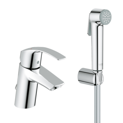 Смеситель для раковины с душем Grohe Eurosmart New 23124002 хром Смеситель для раковины с душем Grohe Eurosmart New 23124002 хром