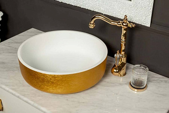 Раковина LV204 Corian золото 41,5*14см Раковина LV204 Corian золото 41,5*14см