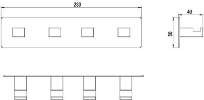 Вешалка на 4 крючка Timo Selene 10015/00